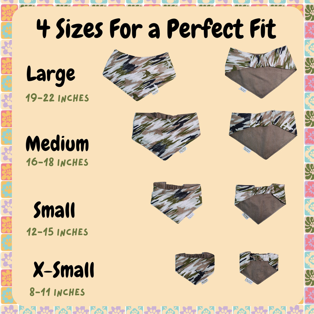 Surfin Camo Reversible Dog Bandana