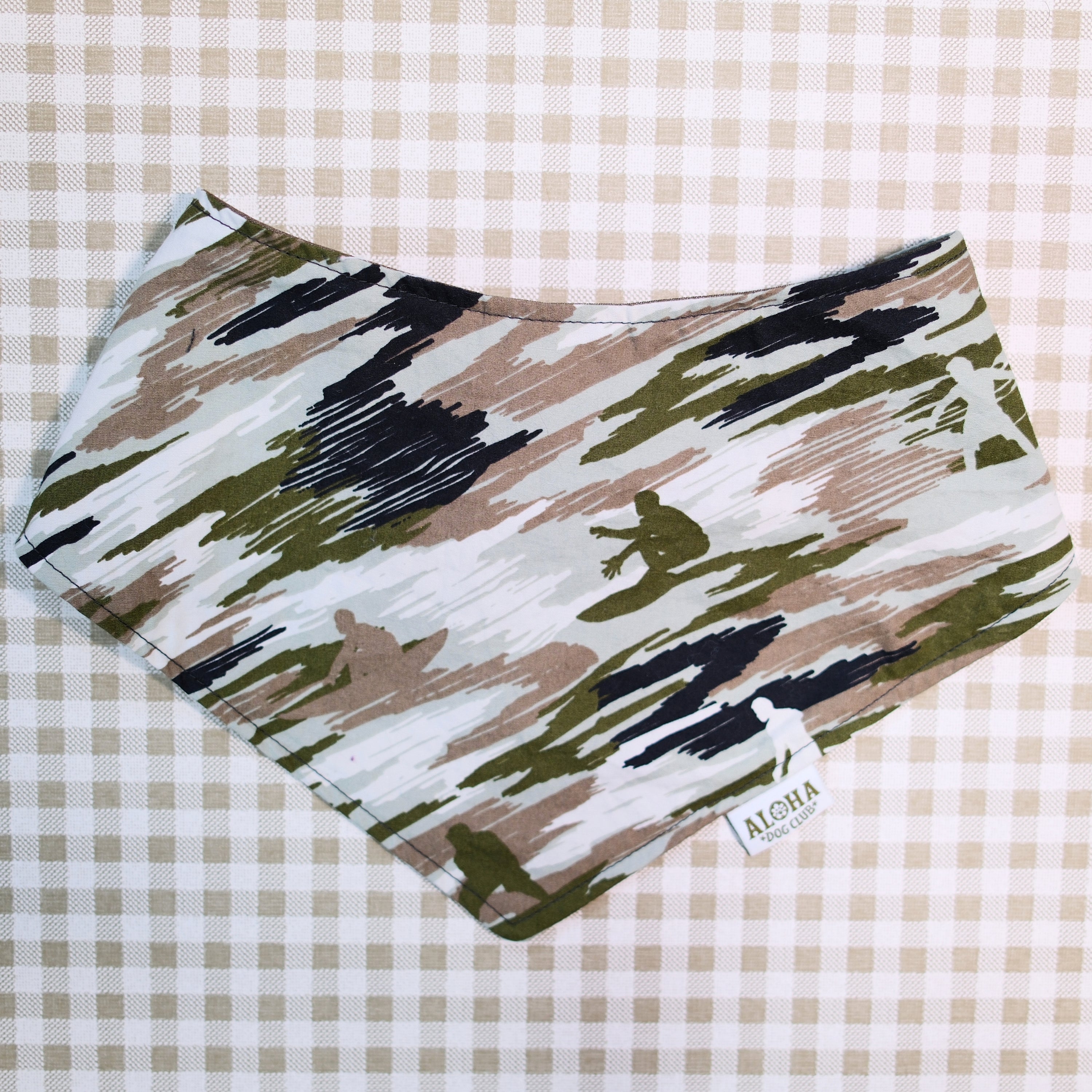 Surfin Camo Reversible Dog Bandana