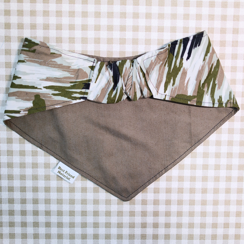 Surfin Camo Reversible Dog Bandana