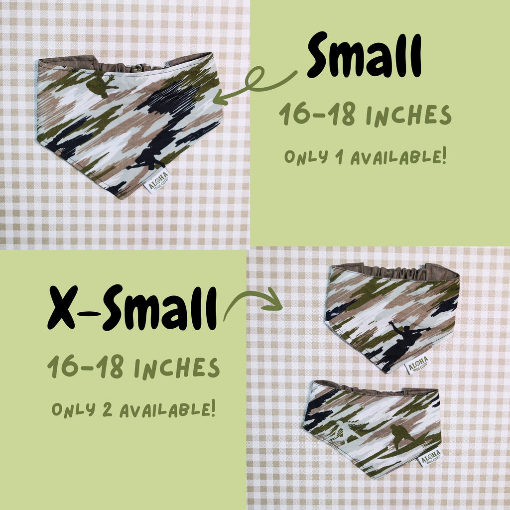 Surfin Camo Reversible Dog Bandana