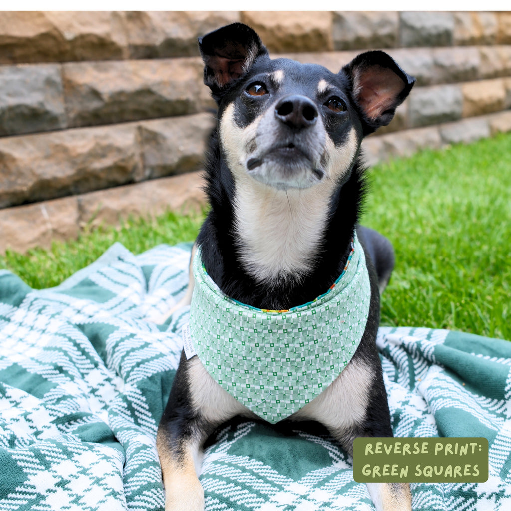 Hawaii Holiday Stamps Reversible Dog Bandana